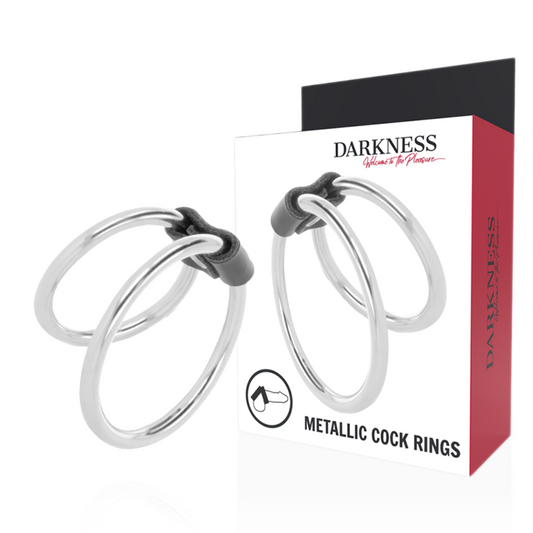 Darkness: anell de doble metall per al penis
