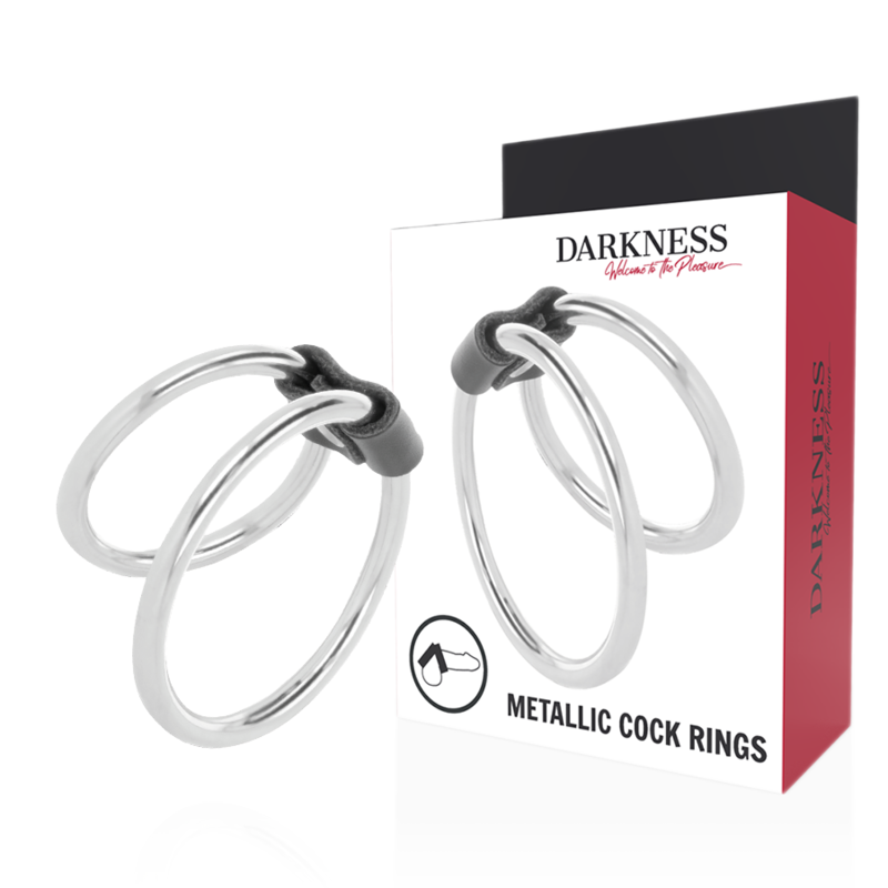 DARKNESS - DUBBEL METALL PENISRING