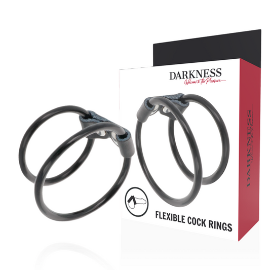 Darkness: anell flexible doble per al penis
