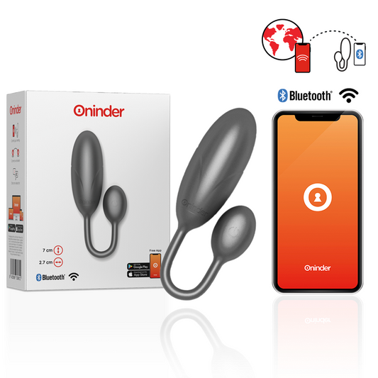 ONINDER - DENVER BLACK VIBRATING EGG 7 X 2.7 CM - FREE APP