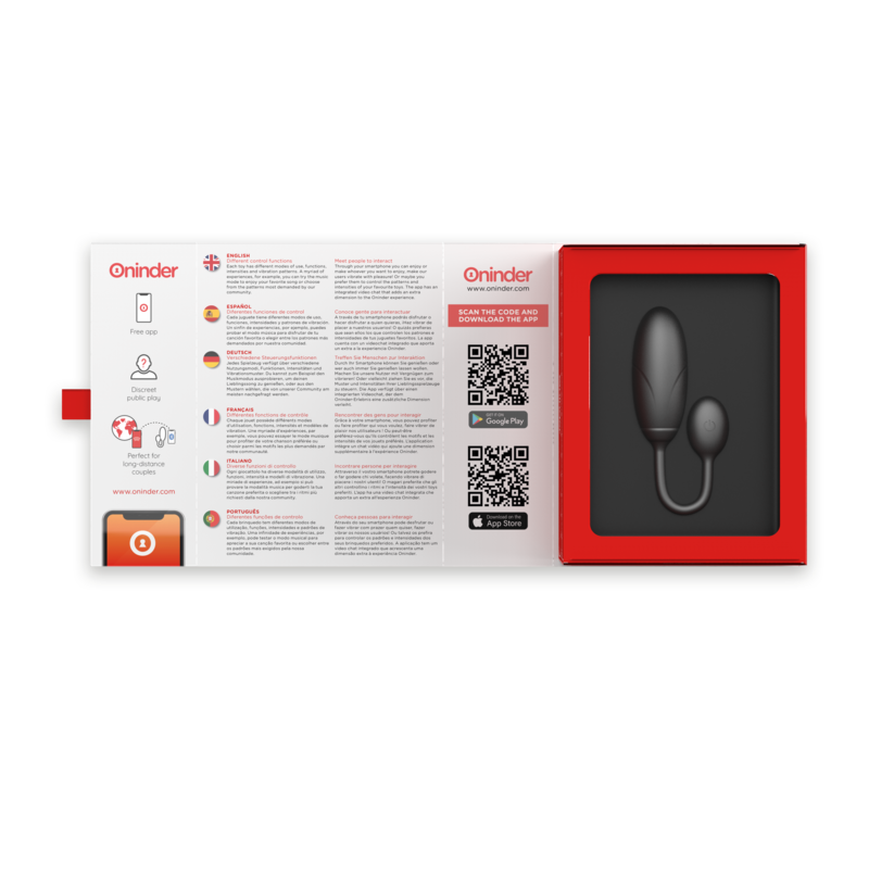ONINDER - DENVER HUEVO VIBRADOR 7 X 2.7 CM - APP GRATUITA