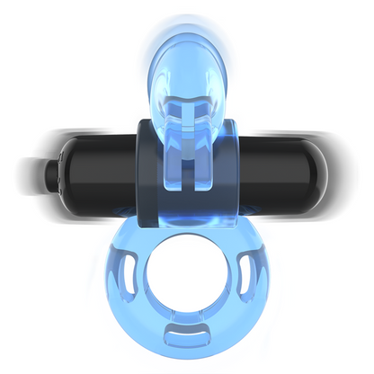 Anell vibrador blau intens