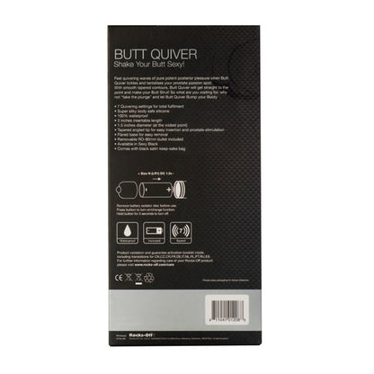 ROCKS-OFF - BUTT QUIVER P-SPOT STIMULATOR 7 SPEEDS BLACK 