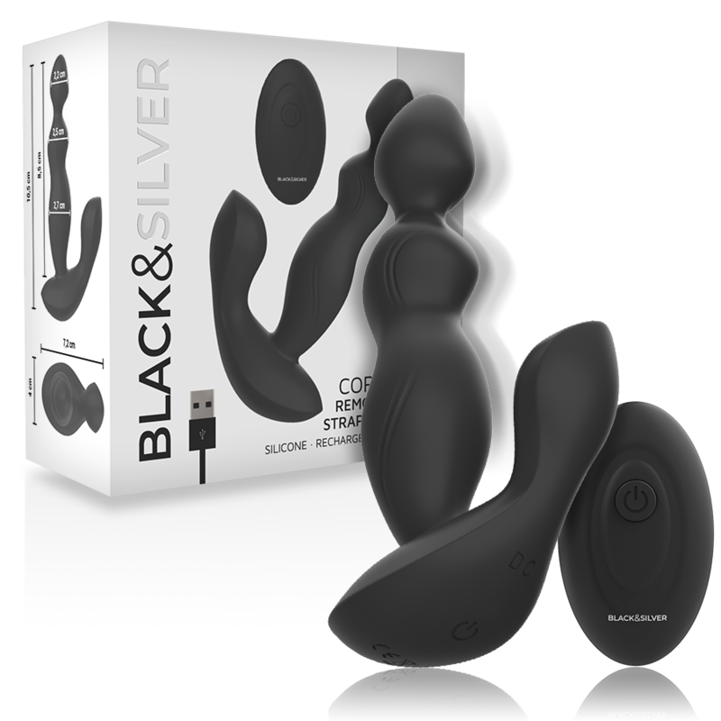 BLACK&SILVER - CORA PLUG PROSTÁTICO SILICONA CONTROL REMOTO