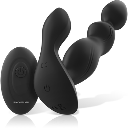 BLACK&SILVER - CORA PLUG PROSTÁTICO SILICONA CONTROL REMOTO