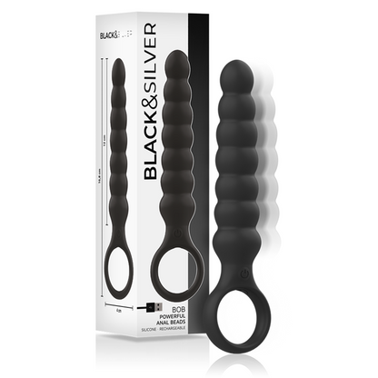 BLACK&SILVER - BOB POTENTE VIBRADOR DILATADOR ANAL SILICONA