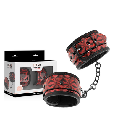 BEGME - RED EDITION NEOPRENE-LINED HANDCUFFS