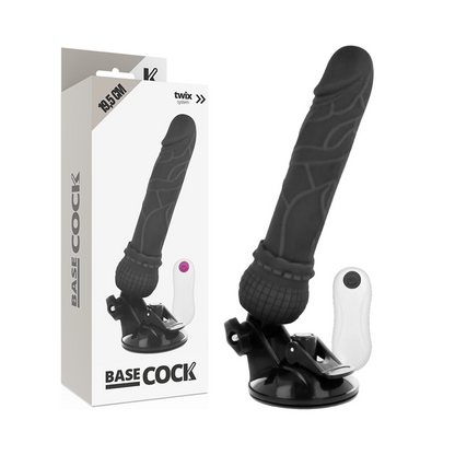 BASECOCK - VIBRADOR REALÍSTICO CONTROL REMOTO NATURAL 19.5 CM -O- 4 CM