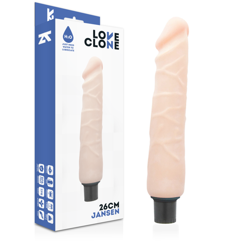 LOVECLONE - JANSEN REALISTIC VIBRATOR SELF LUBRICATION 26 CM -O- 4.2 CM