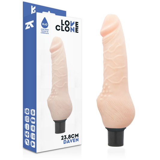 LOVECLONE - DAVEN REALISTIC VIBRATOR SELF LUBRICATION 23.8 CM -O- 3.8 CM