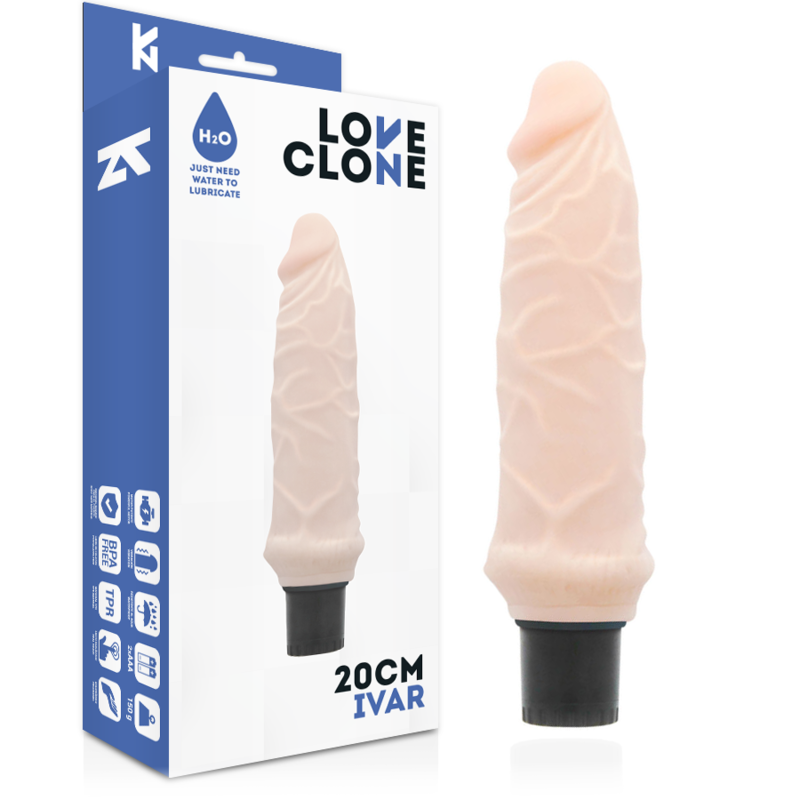 LOVECLONE - IVAR REALISTIC VIBRATOR SELF LUBRICATION 20 CM -O- 3.7 CM