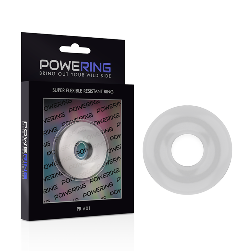 POWERING - SUPER FLEXIBLE I RESISTENT ANELL PENIS 3.5CM CLEAR