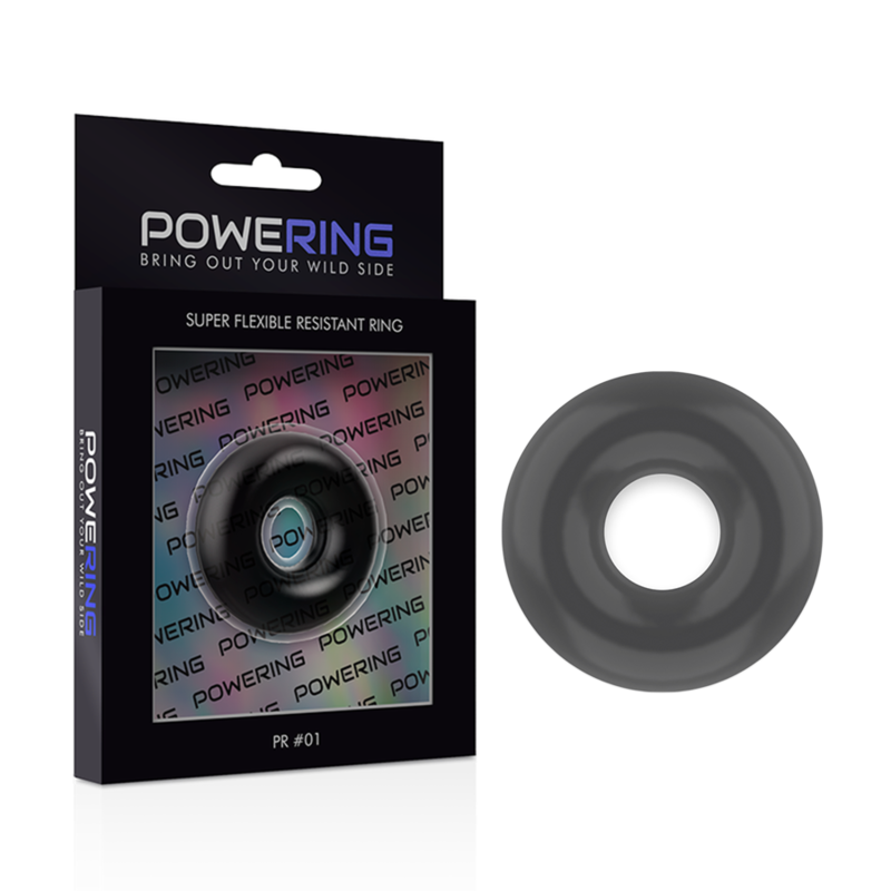 POWERING - SUPER FLEXIBLE I RESISTENT ANELL PENIS 3.5CM NEGRE