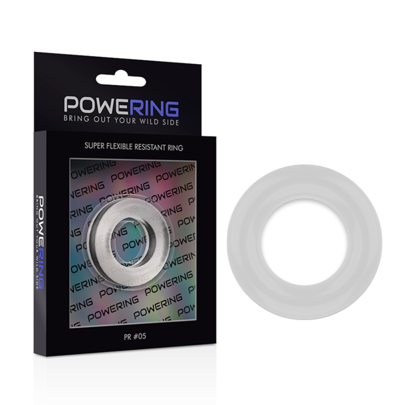 POWERING - SUPER FLEXIBLE I RESISTENT ANELL PENIS 4.8CM PR05 CLEAR