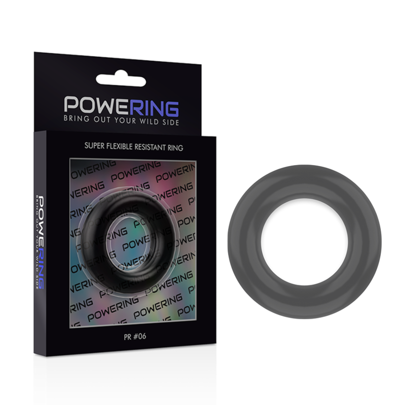 POWERING - SUPER FLEXIBLE I RESISTENT ANELL PENIS 5.5CM PR06 NEGRE