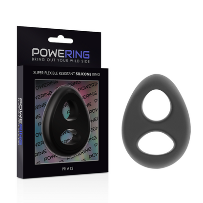 POWERING - SUPER FLEXIBLE I RESISTENT ANELL PENIS I TESTICULS PR13 NEGRE