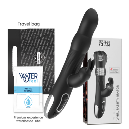 BRILLY GLAM - MOEBIUS VIBRADOR & ROTADOR DE COELHO + COMANDO CONTROLO REMOTO WATCHME