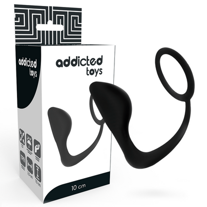 ADDICTED TOYS - PLUG ANAL AMB ANELL PENIS NEGRES