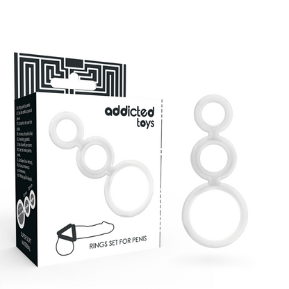 ADDICTED TOYS - PENIS AND TESTICLE RINGS CLEAR