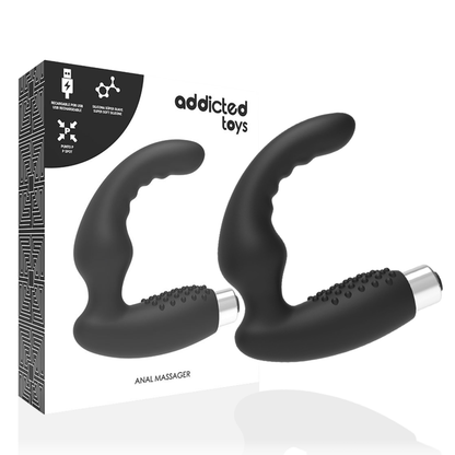 ADDICTED TOYS - RECHARGEABLE PROSTATE VIBRATOR MODEL 2 - BLACK