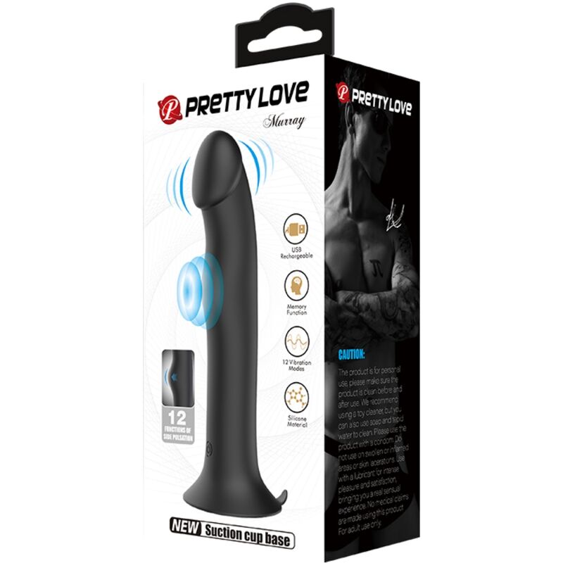 PRETTY LOVE - MURRAY BLACK CLITORAL VIBRATOR AND SUCTION TOOL