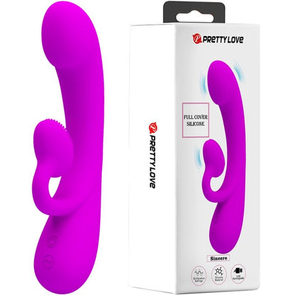 PRETTY LOVE - SINCERE VIBRATOR AND CLITORAL SUCTION TOOL, PURPLE SILICONE