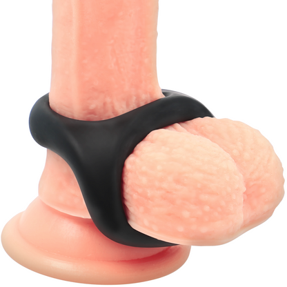 POWERING - SUPER FLEXIBLE I RESISTENT ANELL PENIS I TESTICULS PR13 NEGRE