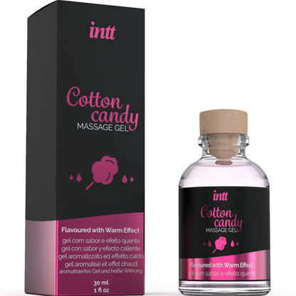 INTT MASSAGE &amp; ORAL SEX - COTTON CANDY FLAVORED MASSAGE GEL WITH WARMING EFFECT
