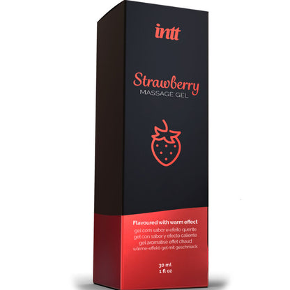 INTT MASSAGE &amp; ORAL SEX - STRAWBERRY FLAVORED MASSAGE GEL WITH WARMING EFFECT