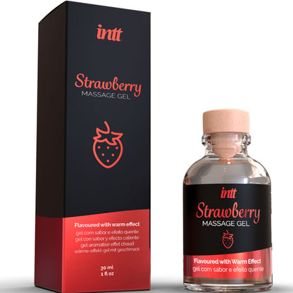 INTT MASSAGE &amp; ORAL SEX - STRAWBERRY FLAVORED MASSAGE GEL WITH WARMING EFFECT