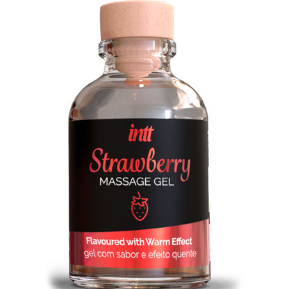 INTT MASSAGE &amp; ORAL SEX - STRAWBERRY FLAVORED MASSAGE GEL WITH WARMING EFFECT
