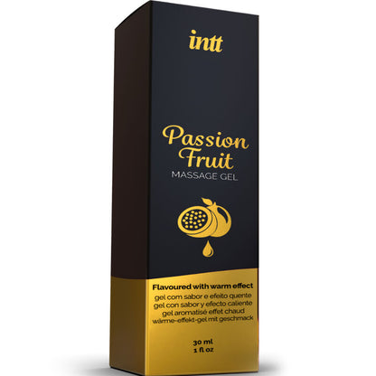 INTT MASSAGE &amp; ORAL SEX - PASSION FRUIT FLAVOR MASSAGE GEL WITH WARMING EFFECT