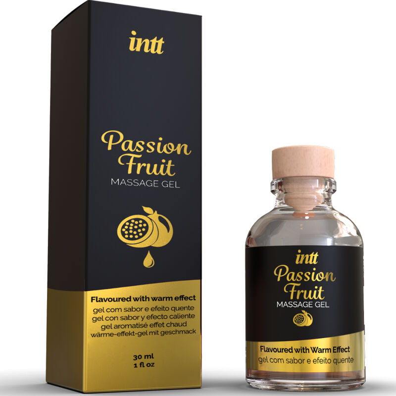 INTT MASSAGE &amp; ORAL SEX - PASSION FRUIT FLAVOR MASSAGE GEL WITH WARMING EFFECT