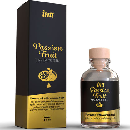 INTT MASSAGE &amp; ORAL SEX - PASSION FRUIT FLAVOR MASSAGE GEL WITH WARMING EFFECT