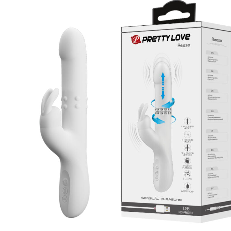 PRETTY LOVE - REESE ROTATING VIBRATOR SILVER