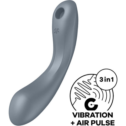 SATISFYER - CURVE TRINITY 1 AIR PULSE VIBRATION GRAY