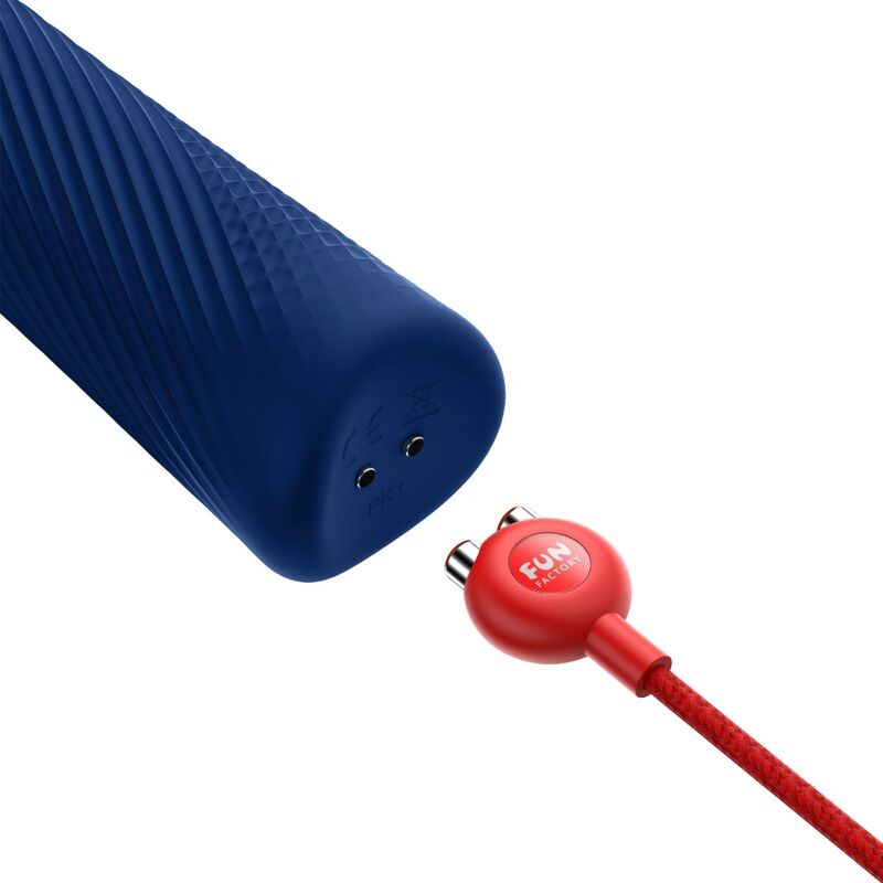 FUN FACTORY - VIM WAND RUMBLE VIBRADOR RECARGABLE SILICONA MEDIANOCHE