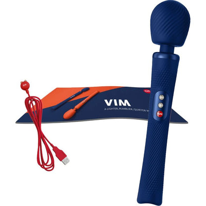 FUN FACTORY - VIM WAND RUMBLE VIBRADOR RECARGABLE SILICONA MEDIANOCHE