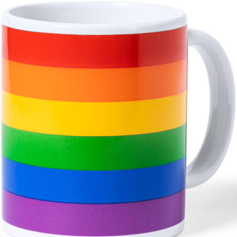 PRIDE - LGBT FLAG MUG IN INDIVIDUAL KRAFT BOX /es/pt/en/fr/it/