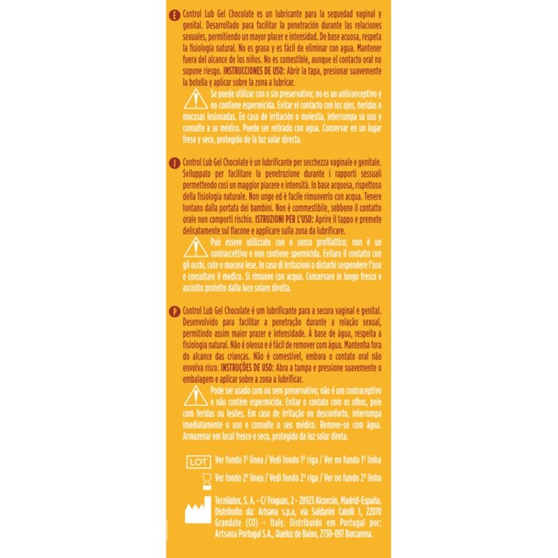 CONTROL - LUB GEL LUBRICANT CHOCOLATE 75 ML