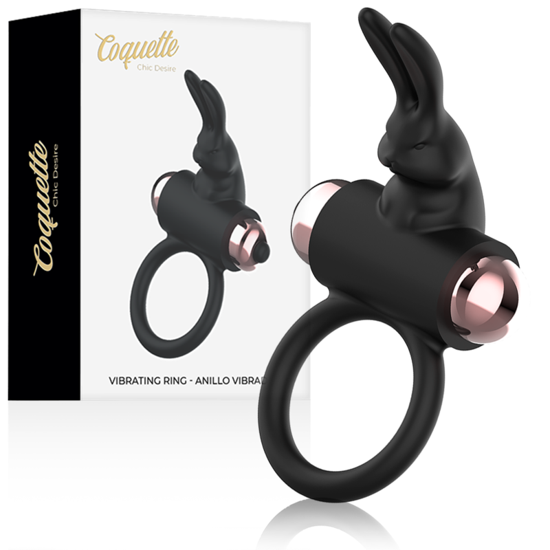 COQUETTE CHIC DESIRE - COCK RING VIBRATOR RING SVART / GULD