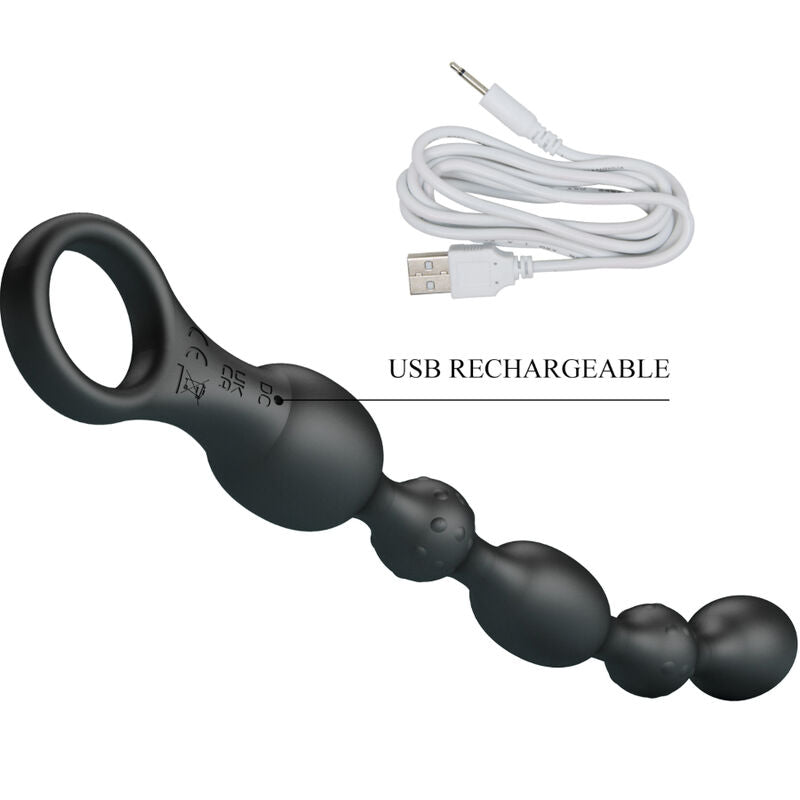 PRETTY LOVE - VAN ANAL BEADS 10 VIBRATIONS RECHARGEABLE SILICONE