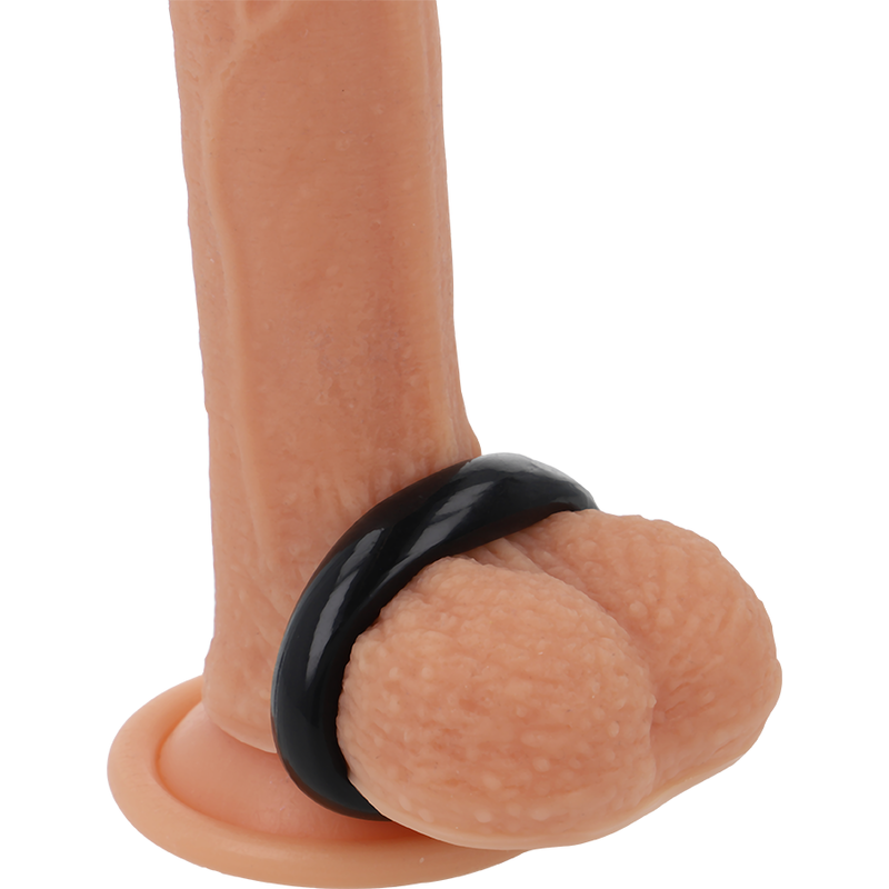 Powering - Anel de pênis super flexível e resistente 3,8 cm de preto preto