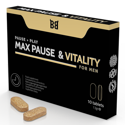 BLACK BULL - MAX PAUSE &amp; VITALITETSHÄMMANDE FÖR MÄN 10 KAPSLAR