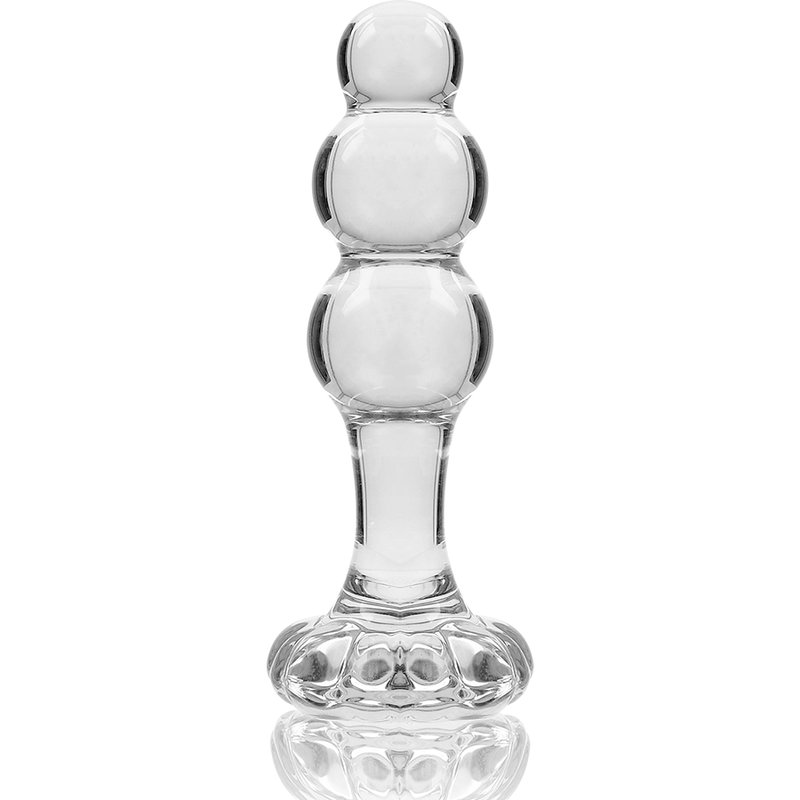 NEBULA SERIES BY IBIZA - MODEL 1 TRANSPARENT GLASS PLUG 10.5 CM -OR- 3 CM