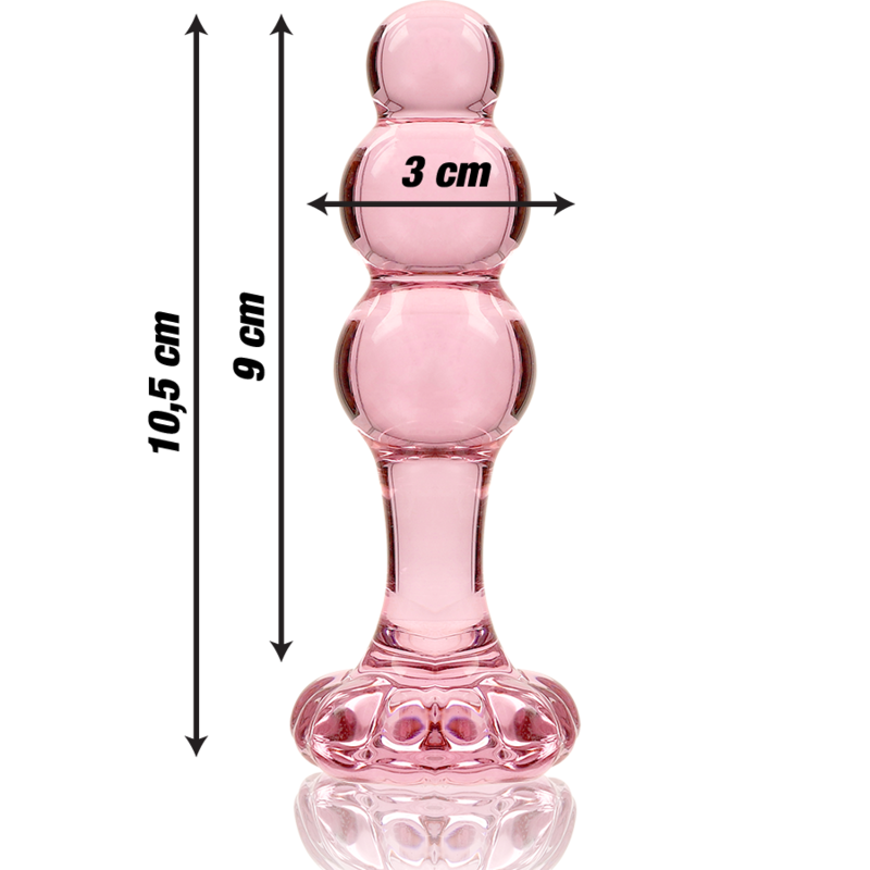 NEBULA SERIES BY IBIZA - MODEL 1 PINK CRYSTAL PLUG 10.5 CM -O- 3 CM