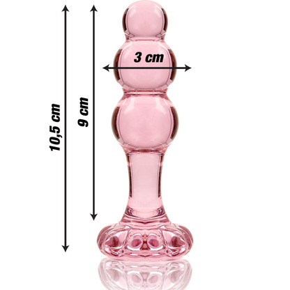 NEBULA SERIES BY IBIZA - MODELO 1 PLUG CRISTAL ROSA 10.5 CM -O- 3 CM