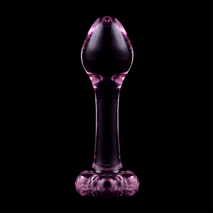 NEBULA SERIES BY IBIZA - MODEL 2 PINK GLASS PLUG 11 CM -OR- 3.5 CM