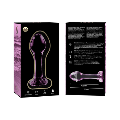 NEBULA SERIES BY IBIZA - MODELO 2 PLUG CRISTAL TRANSPARENTE 11 CM -O- 3.5 CM