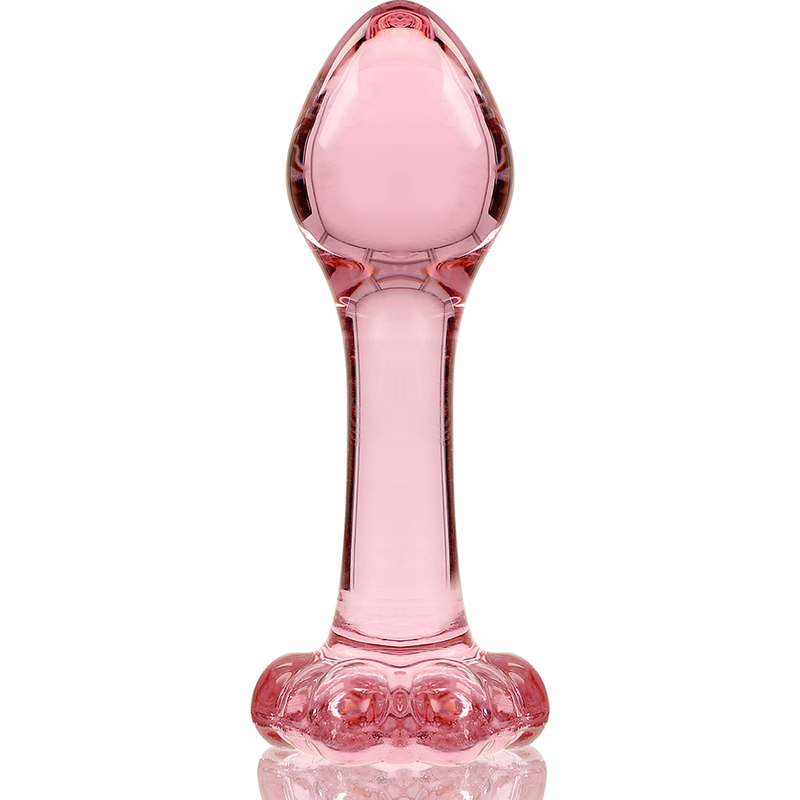 NEBULA SERIES BY IBIZA - MODEL 2 PINK GLASS PLUG 11 CM -OR- 3.5 CM
